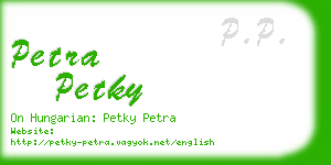 petra petky business card